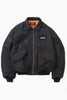 Schott N.Y.C - 90's Nylon Collared Bomber Jacket - Black