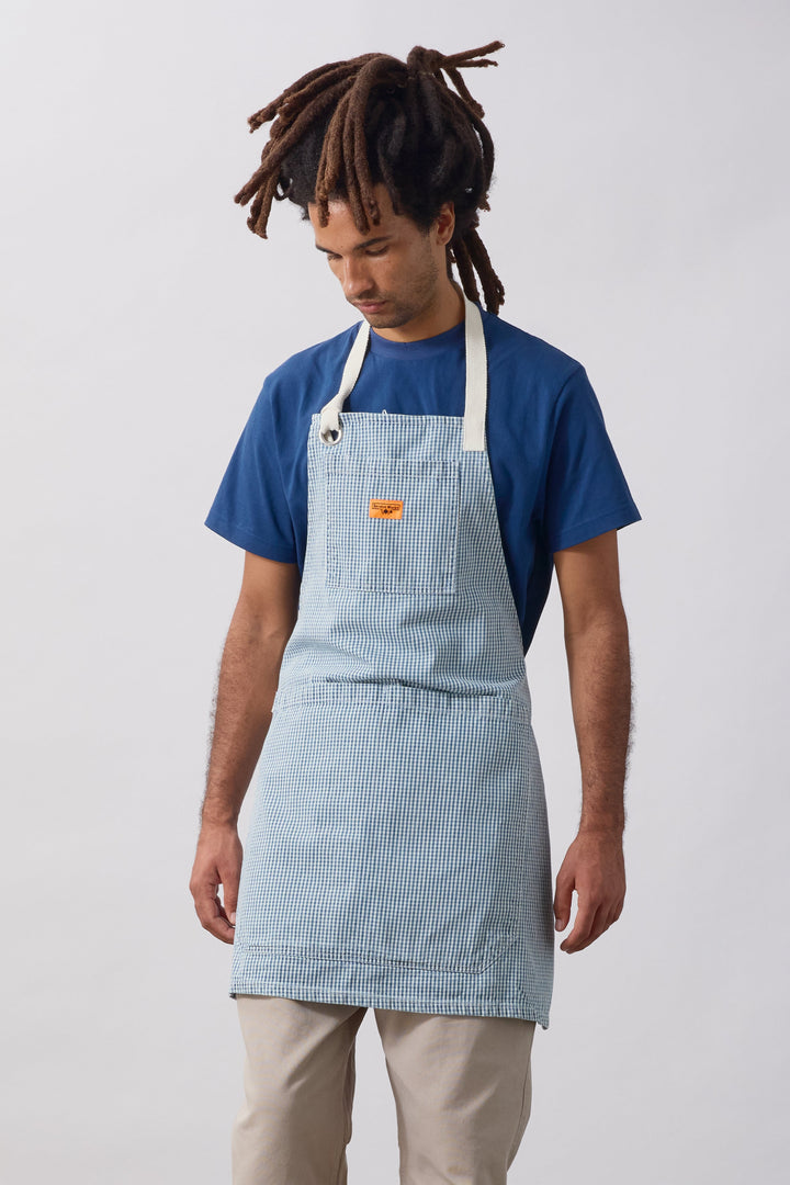 Service Works -  House Gingham Apron - Blue