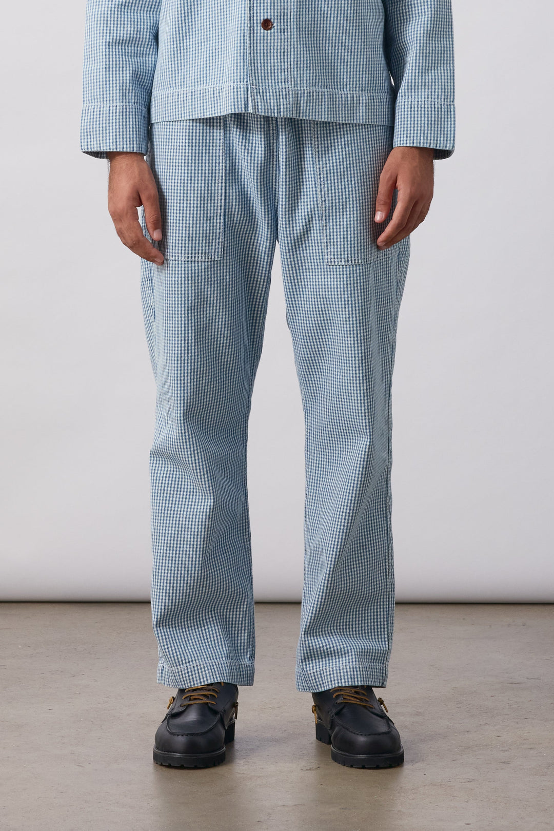 Service Works -  House Gingham Chef Pants - Blue