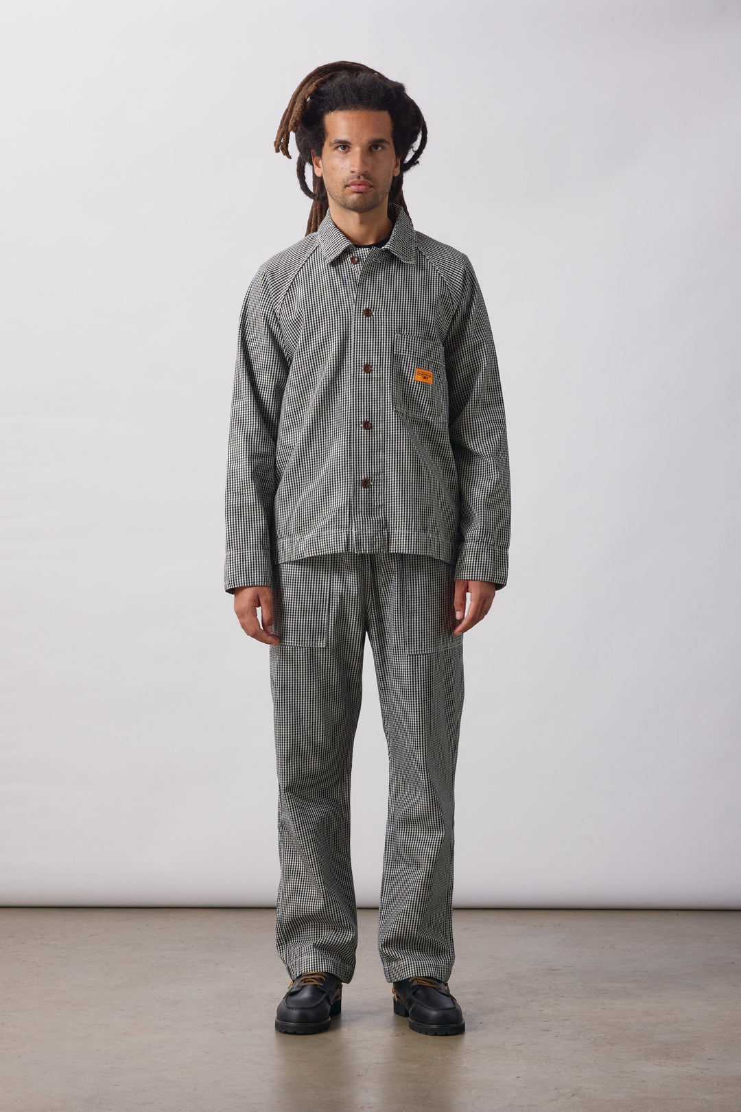 Service Works -  House Gingham FOH Overshirt - Black