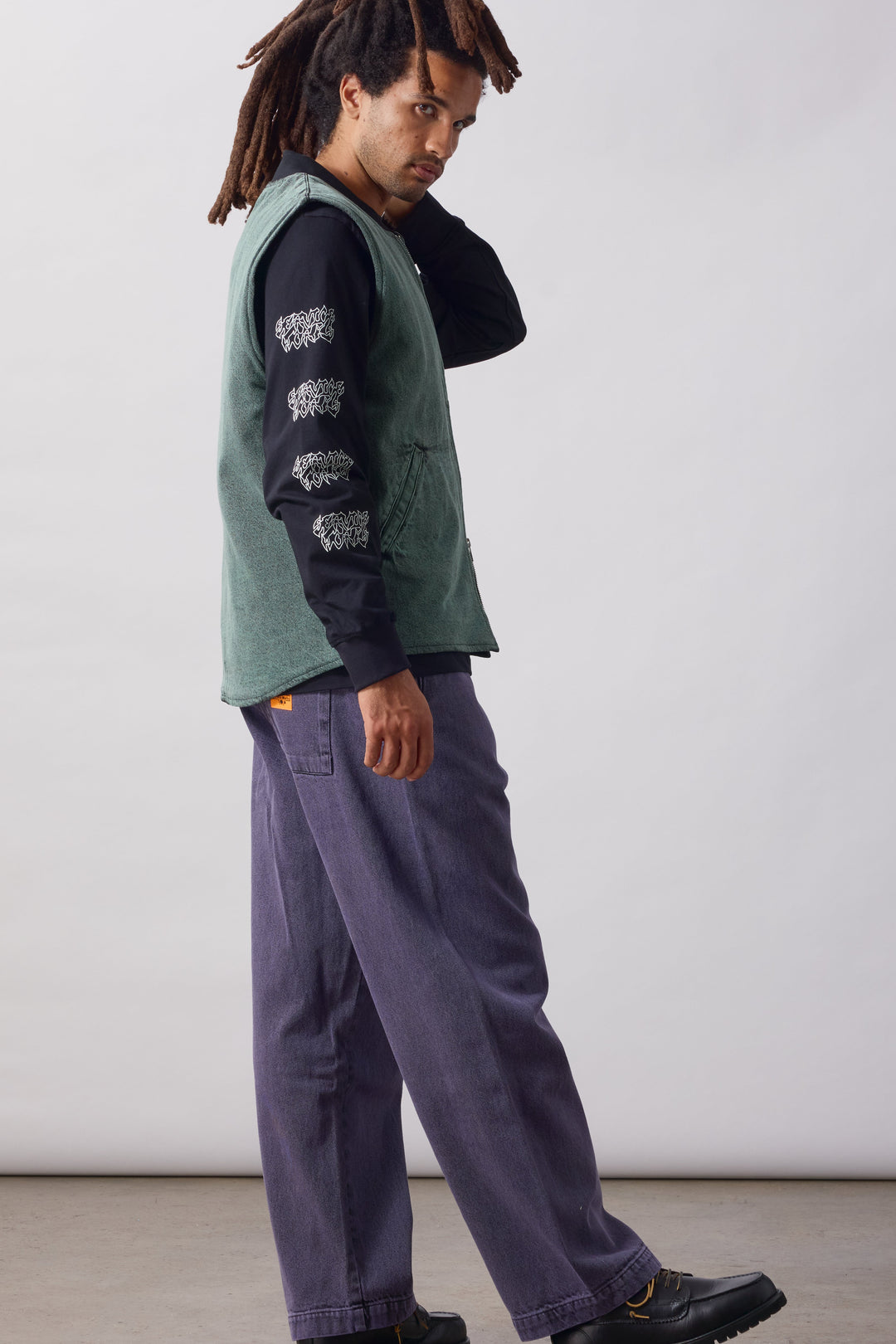 Service Works -  Over-Dyed Easy Chef Pants - Mauve