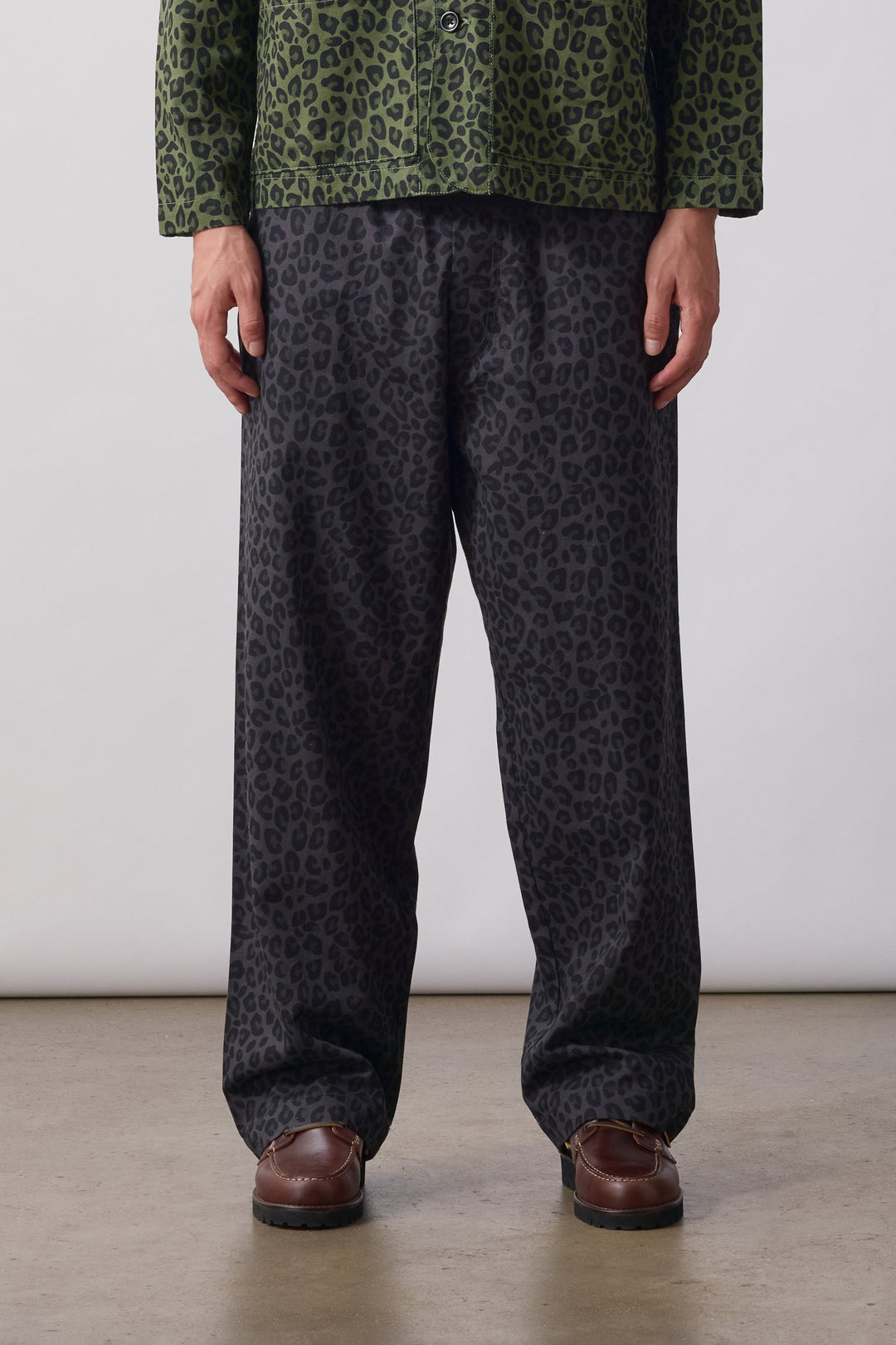Service Works -  Patterned Easy Chef Pants - Black Leopard