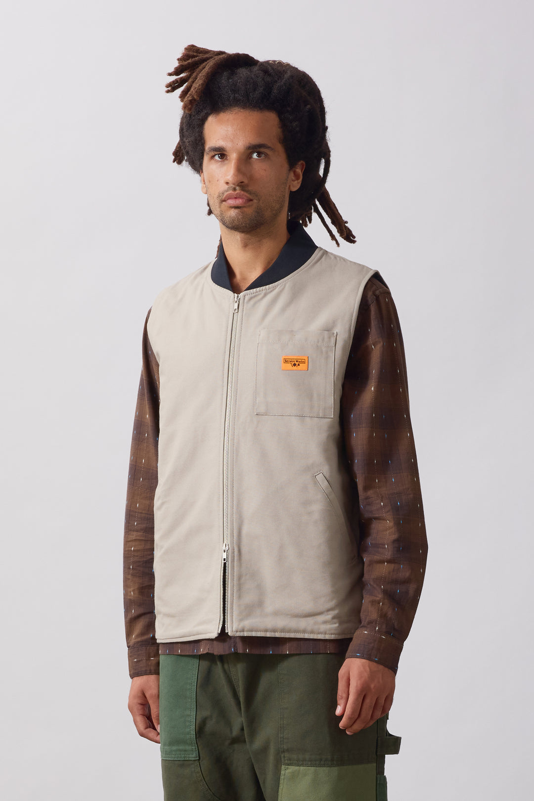 Service Works - Padded Work Vest Jacket - Stone