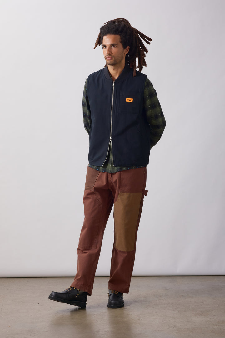 Padded Work Vest Jacket - Black