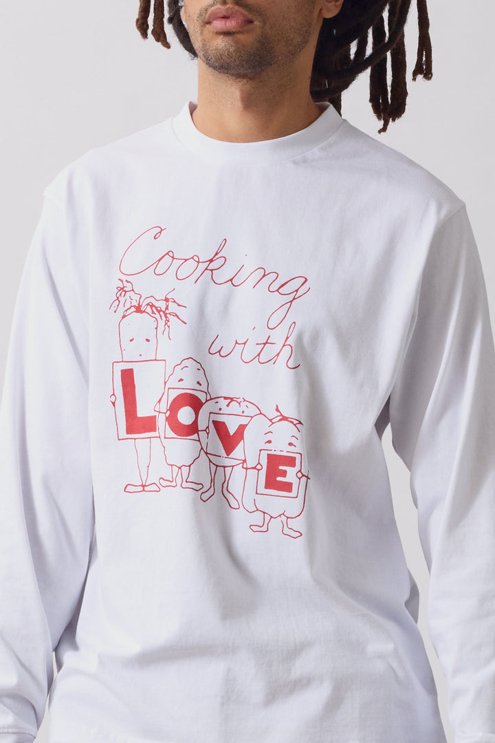 Service Works -  L O V E Long Sleeve Tee - White