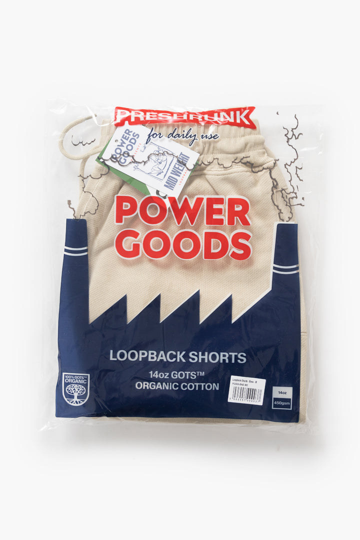 Power Goods - Loopback Sweat Shorts - Bone