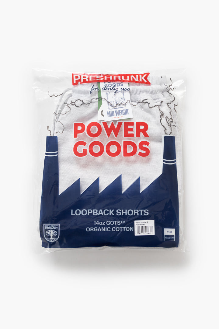 Power Goods - Loopback Sweat Shorts - Ash