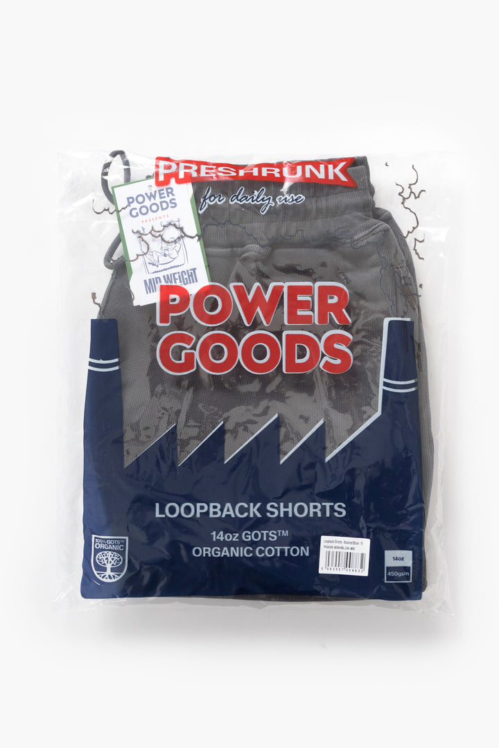 Power Goods - Loopback Sweat Shorts - Washed Black