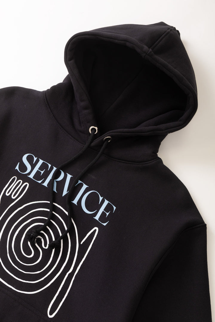 Service Works -  Spiral Hoodie - Black