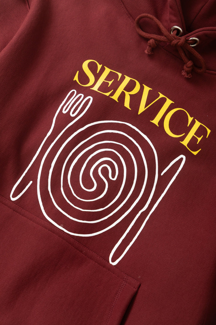 Service Works -  Spiral Hoodie - Burgundy