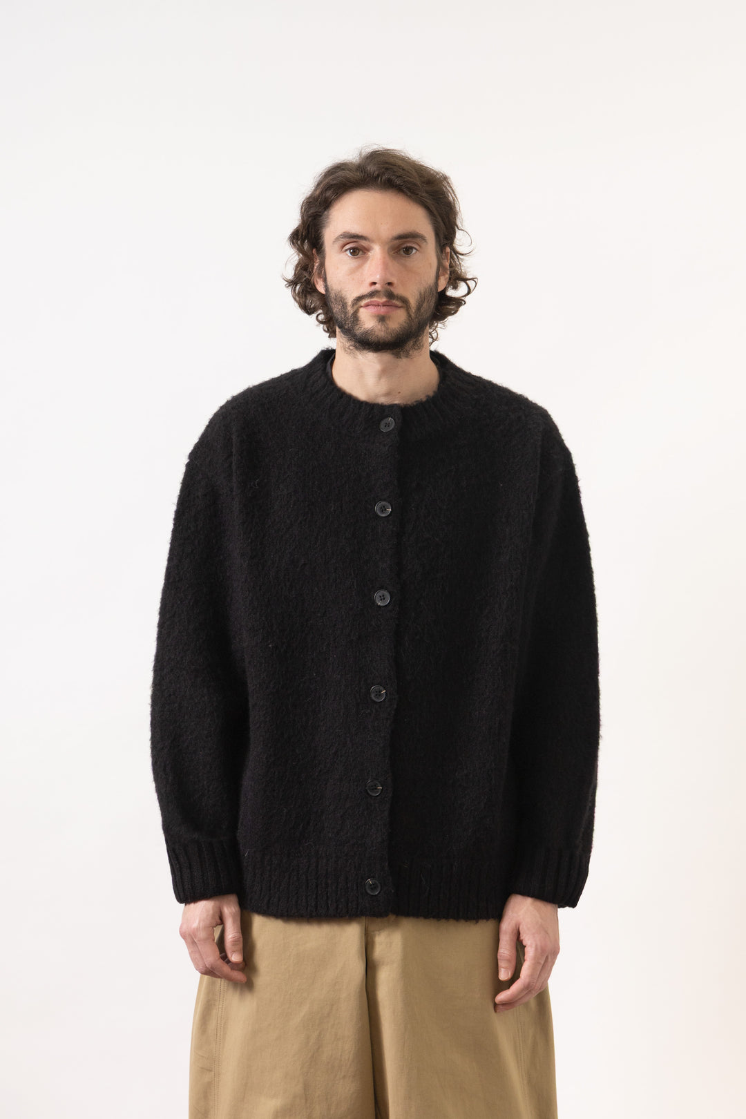 Blacksmith - Stand Collar Cardigan - Black