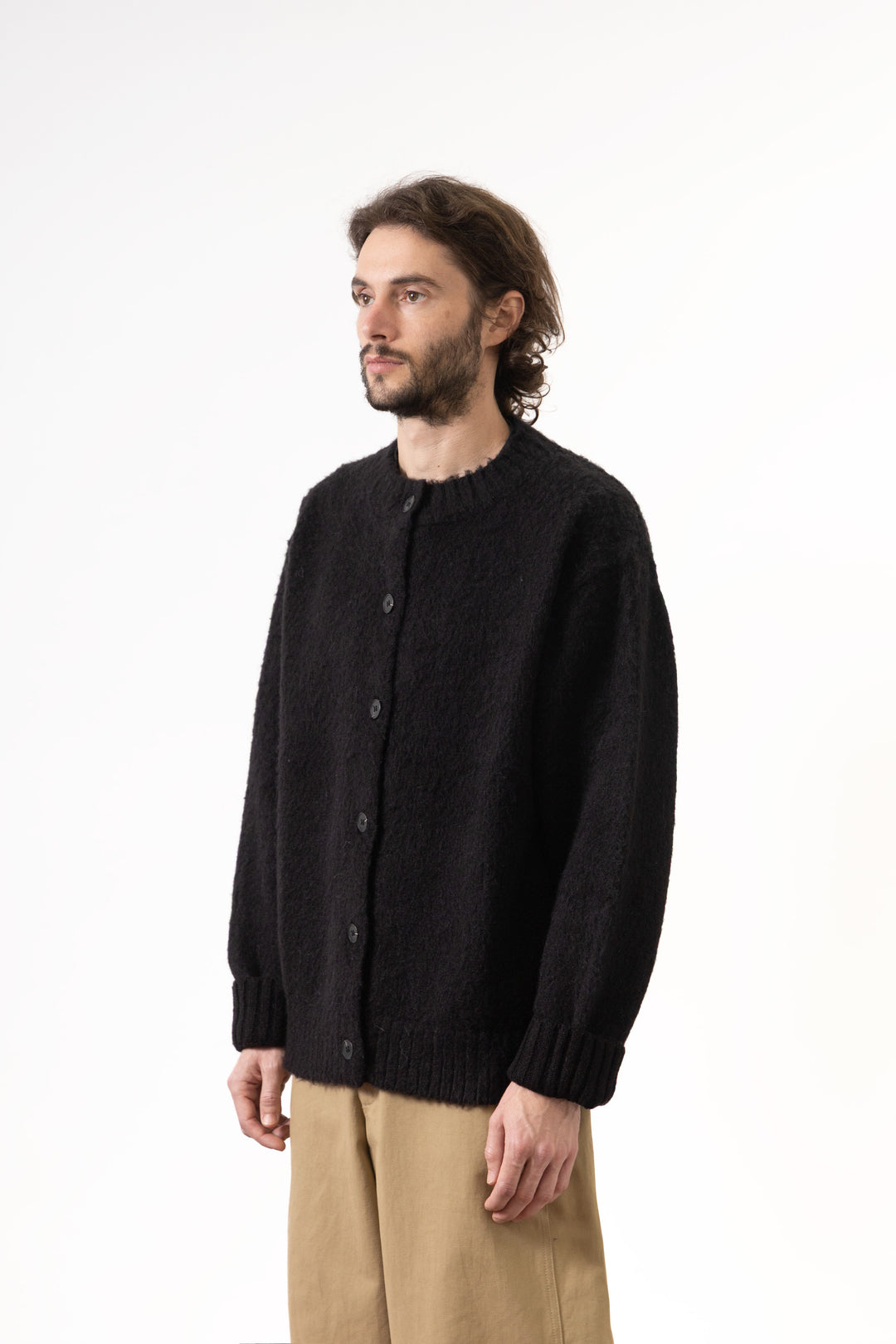 Blacksmith - Stand Collar Cardigan - Black