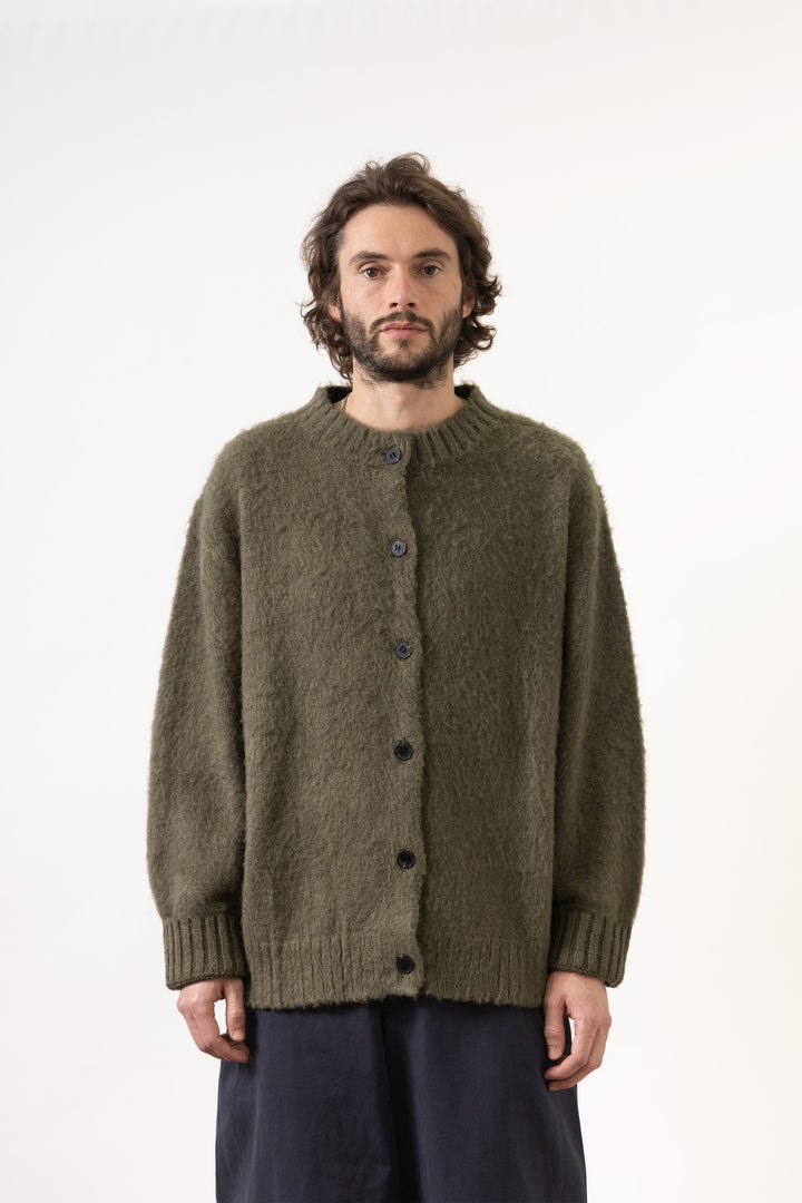 Blacksmith - Stand Collar Cardigan - Olive