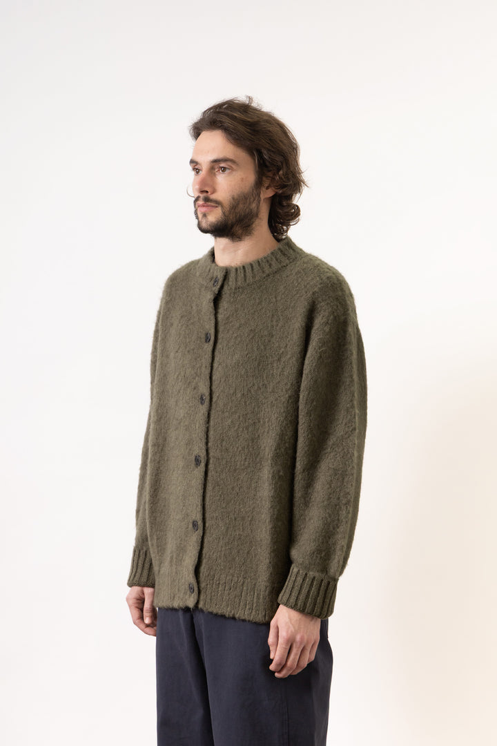Blacksmith - Stand Collar Cardigan - Olive