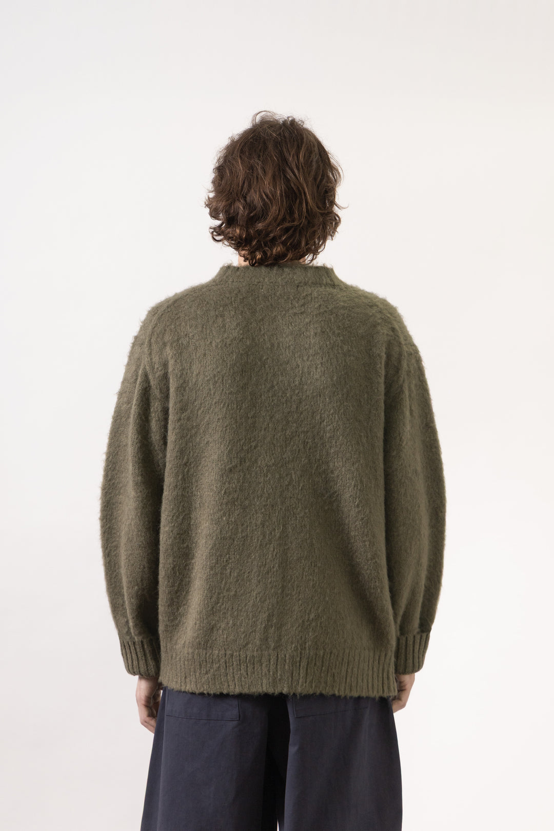 Blacksmith - Stand Collar Cardigan - Olive