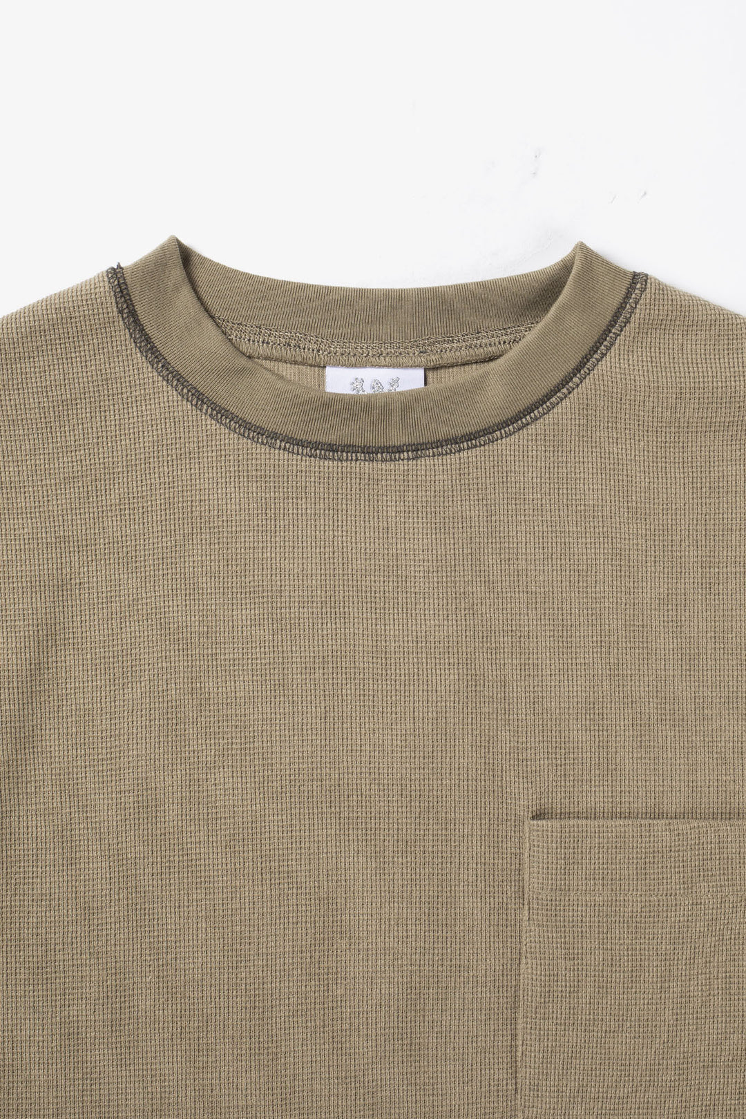 Candice - Waffle Pocket Tee - Khaki