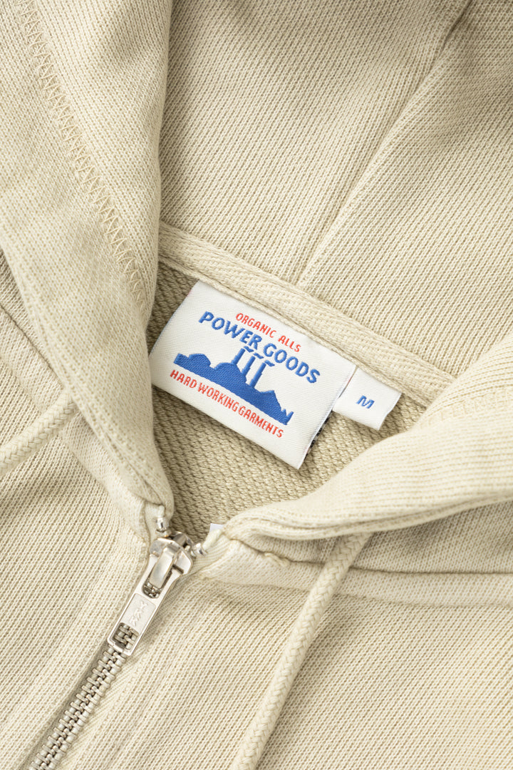 Power Goods - Loopback Zip Hoodie - Bone