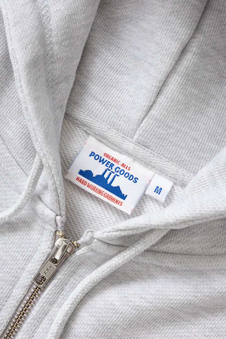 Power Goods - Loopback Zip Hoodie - Ash