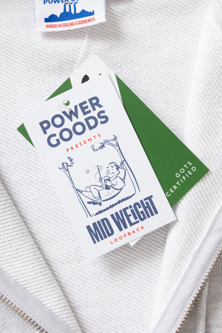 Power Goods - Loopback Zip Hoodie - Ash