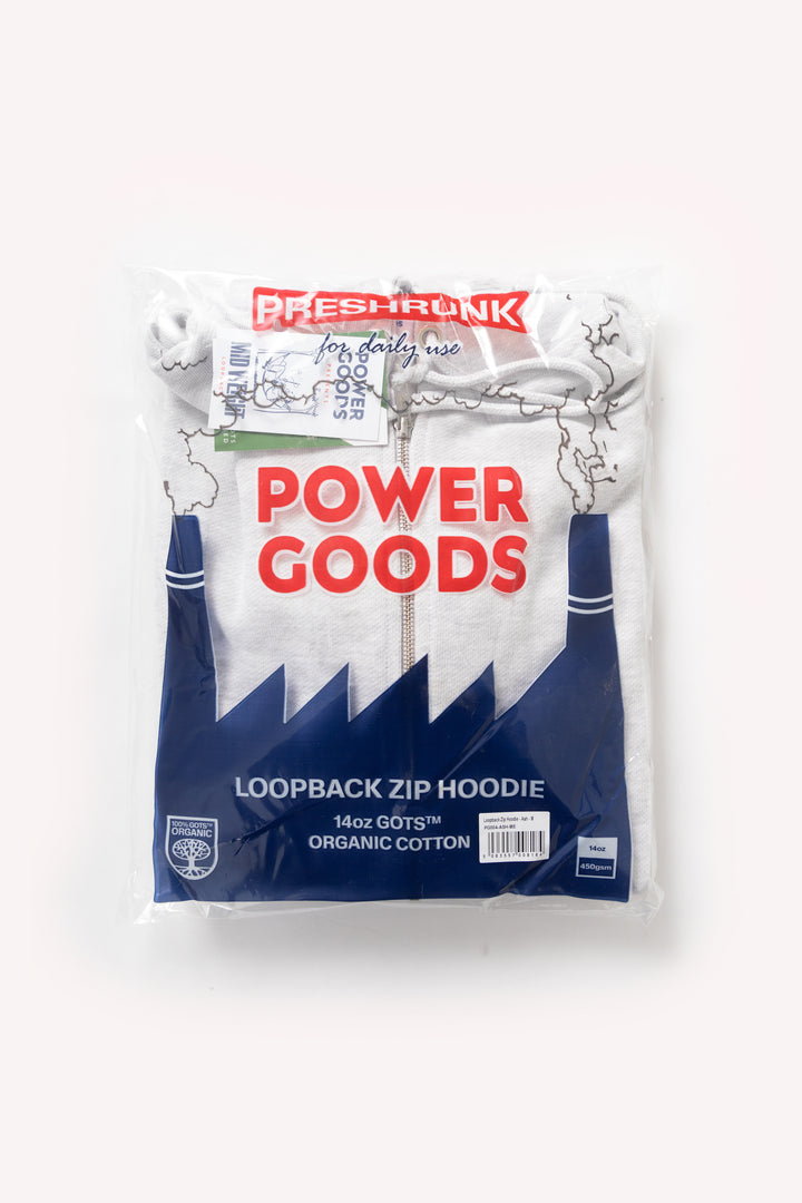 Power Goods - Loopback Zip Hoodie - Ash