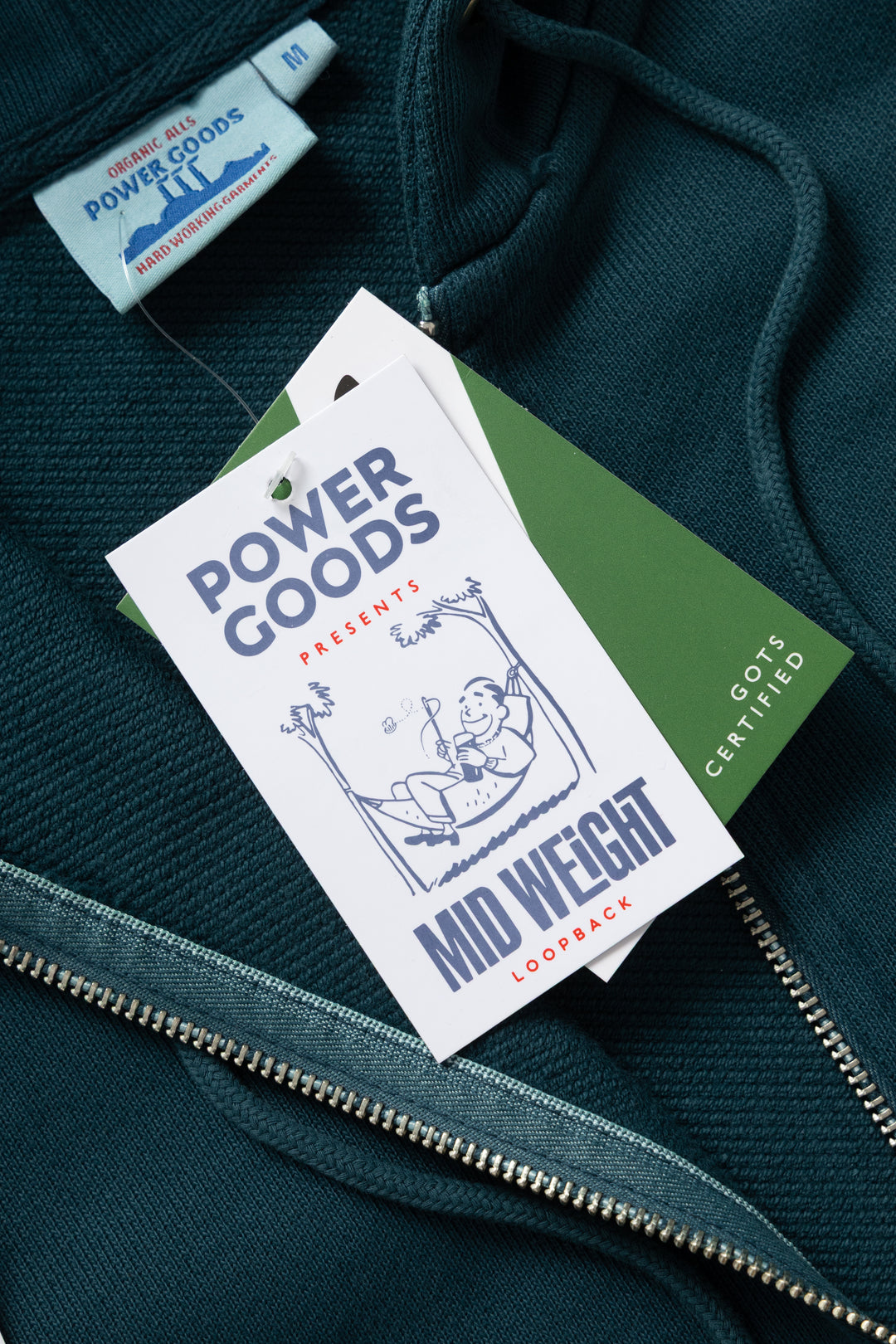 Power Goods - Loopback Zip Hoodie - Harbour