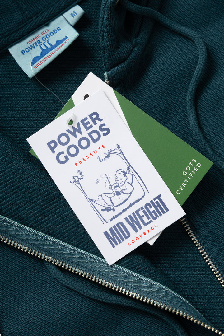 Power Goods - Loopback Zip Hoodie - Harbour