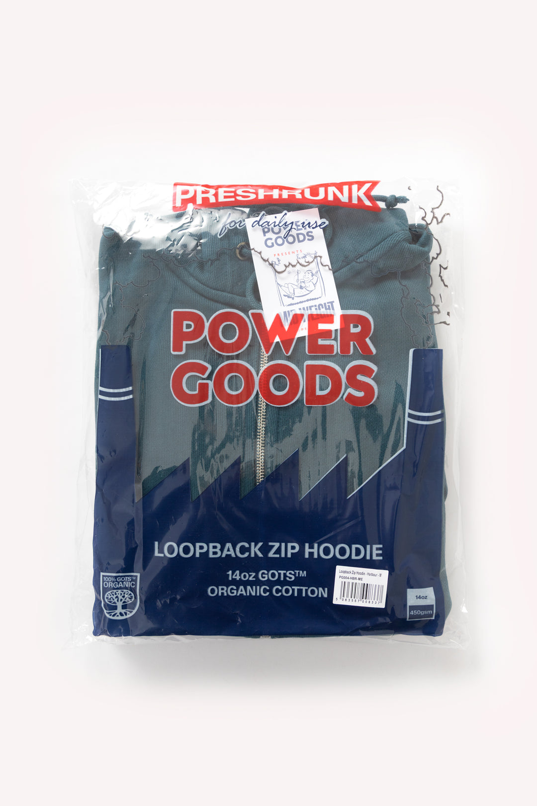 Power Goods - Loopback Zip Hoodie - Harbour