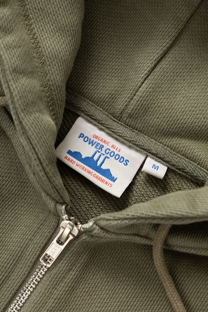 Power Goods - Loopback Zip Hoodie - Olive
