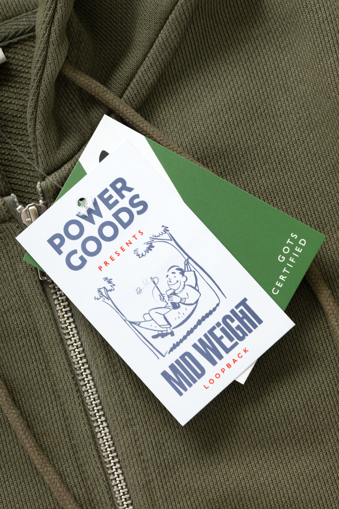 Power Goods - Loopback Zip Hoodie - Olive