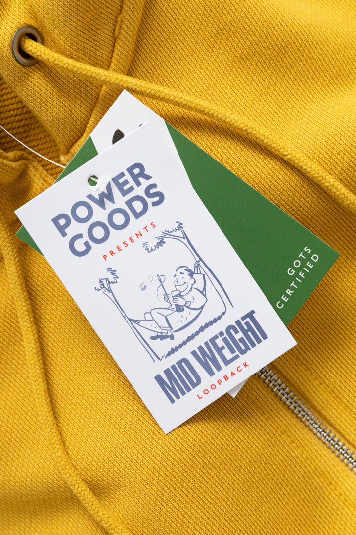 Power Goods - Loopback Zip Hoodie - Sunflower