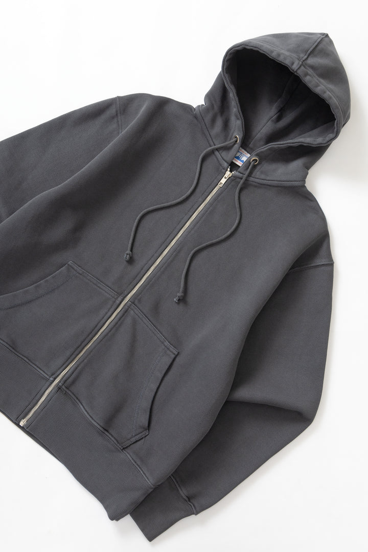 Power Goods - Loopback Zip Hoodie - Washed Black