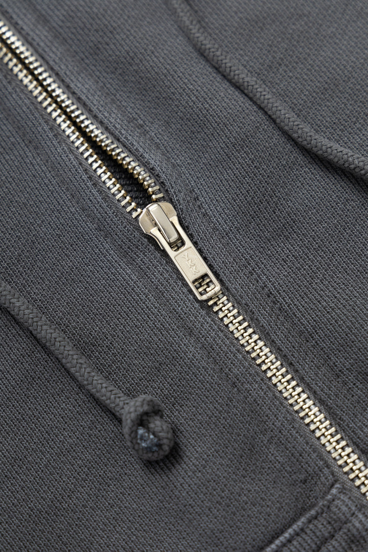 Power Goods - Loopback Zip Hoodie - Washed Black