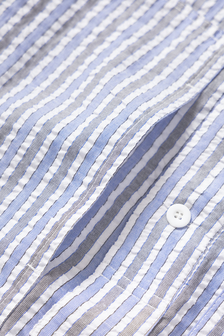 Blacksmith - Striped Military Popover - Blue