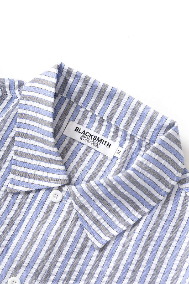 Blacksmith - Striped Military Popover - Blue