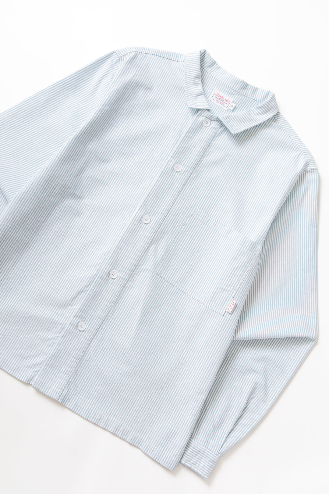 Blacksmith - 'Boxford' Utility Shirt - Green Stripe