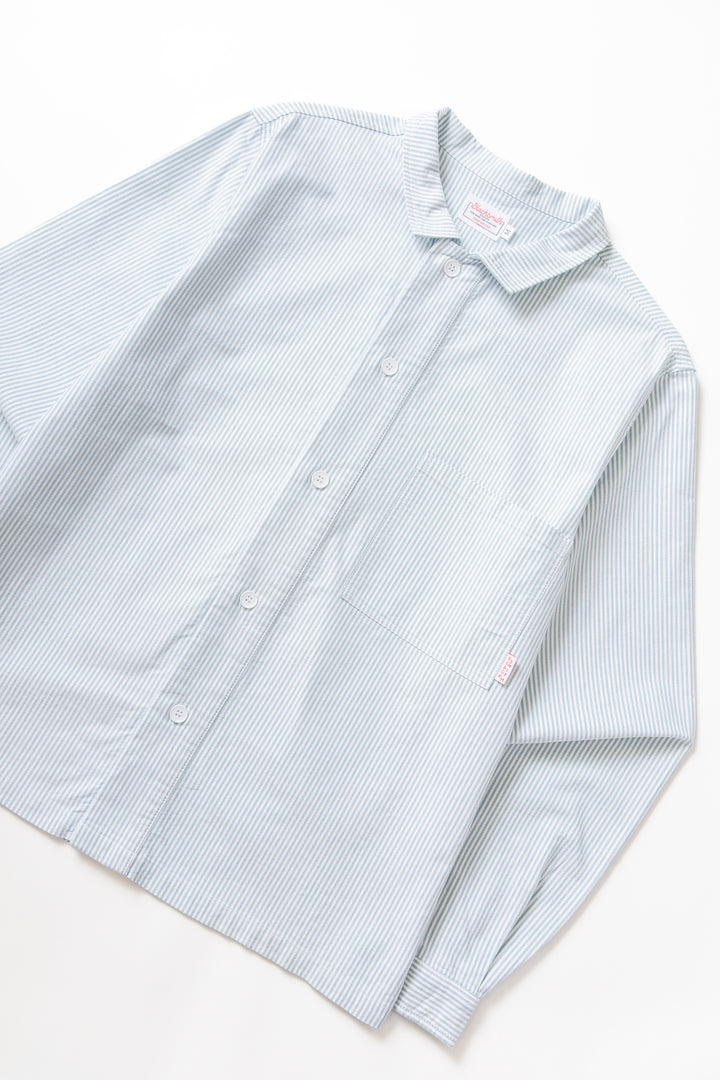 Blacksmith - 'Boxford' Utility Shirt - Green Stripe