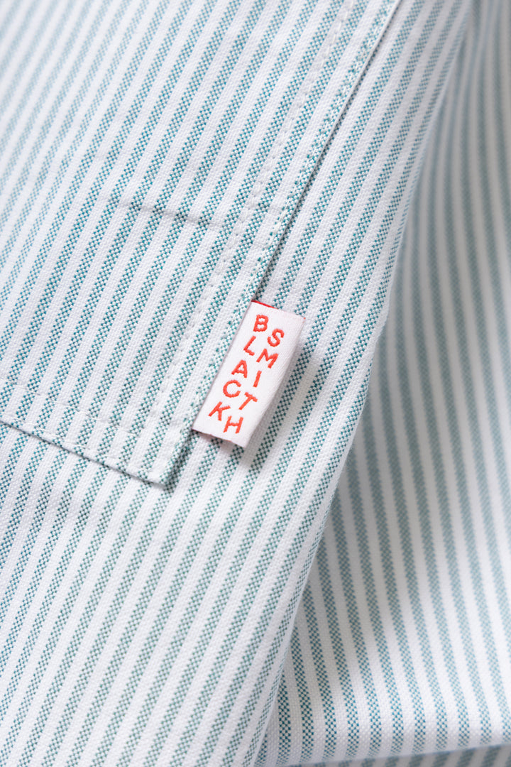 Blacksmith - 'Boxford' Utility Shirt - Green Stripe
