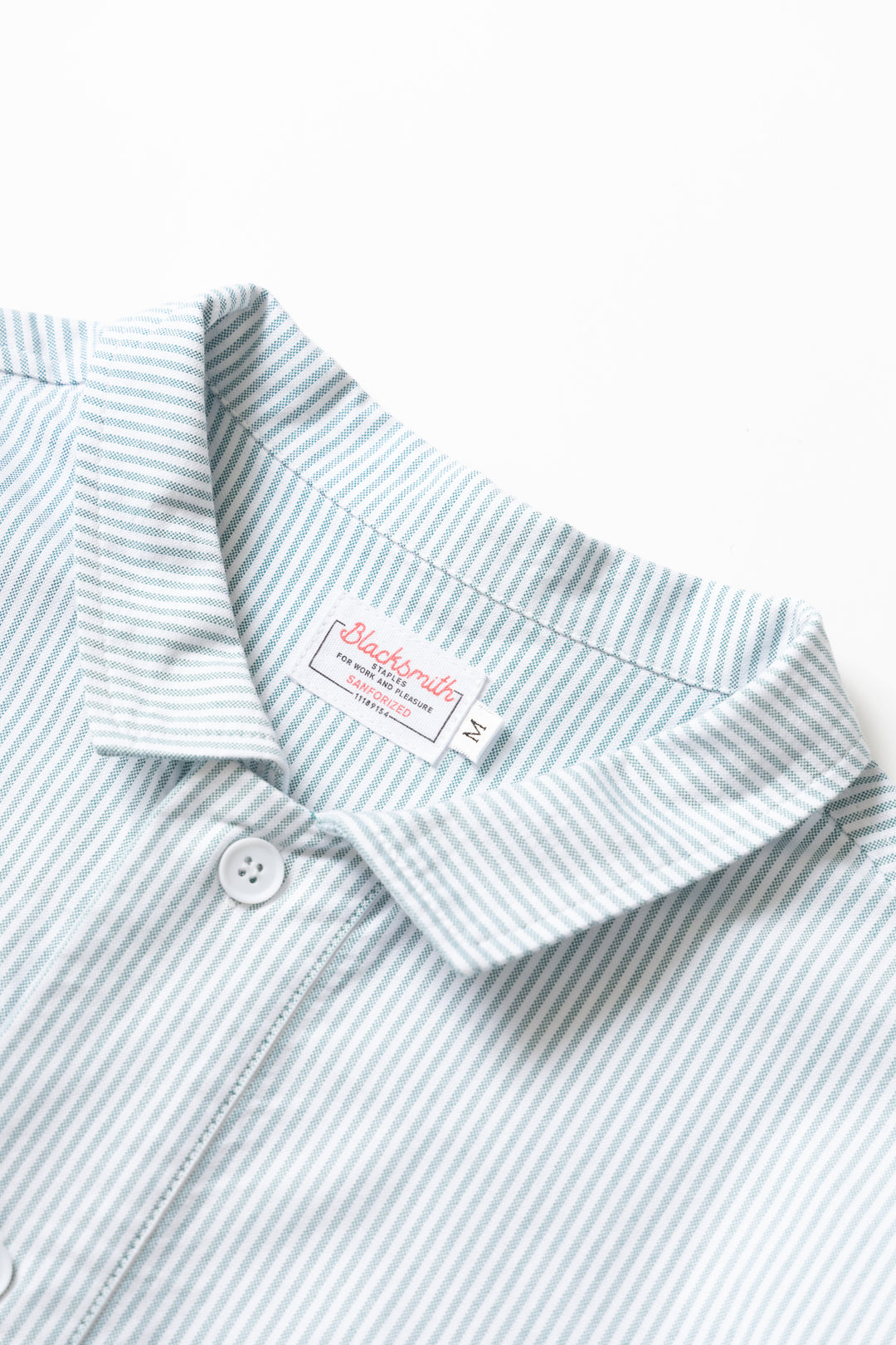 Blacksmith - 'Boxford' Utility Shirt - Green Stripe