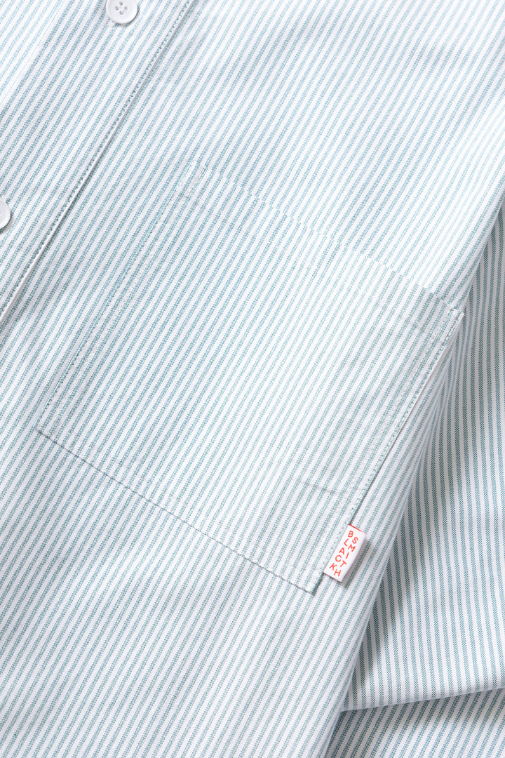 Blacksmith - 'Boxford' Utility Shirt - Green Stripe