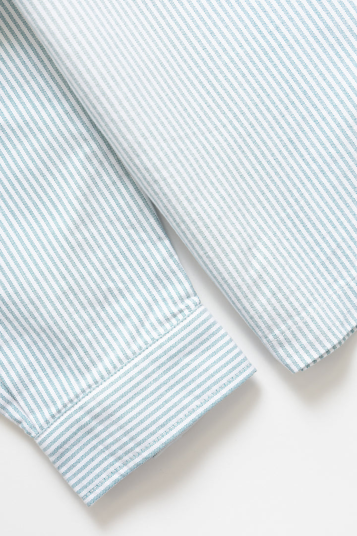 Blacksmith - 'Boxford' Utility Shirt - Green Stripe