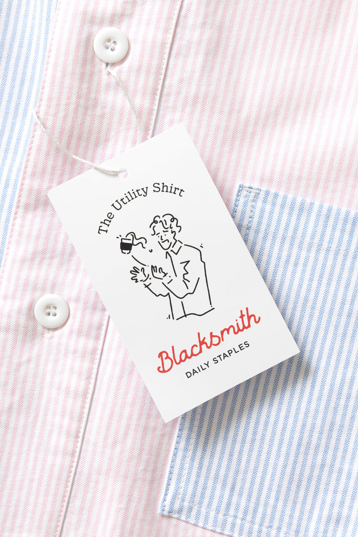 Blacksmith - 'Boxford' Utility Shirt - Crazy Stripe