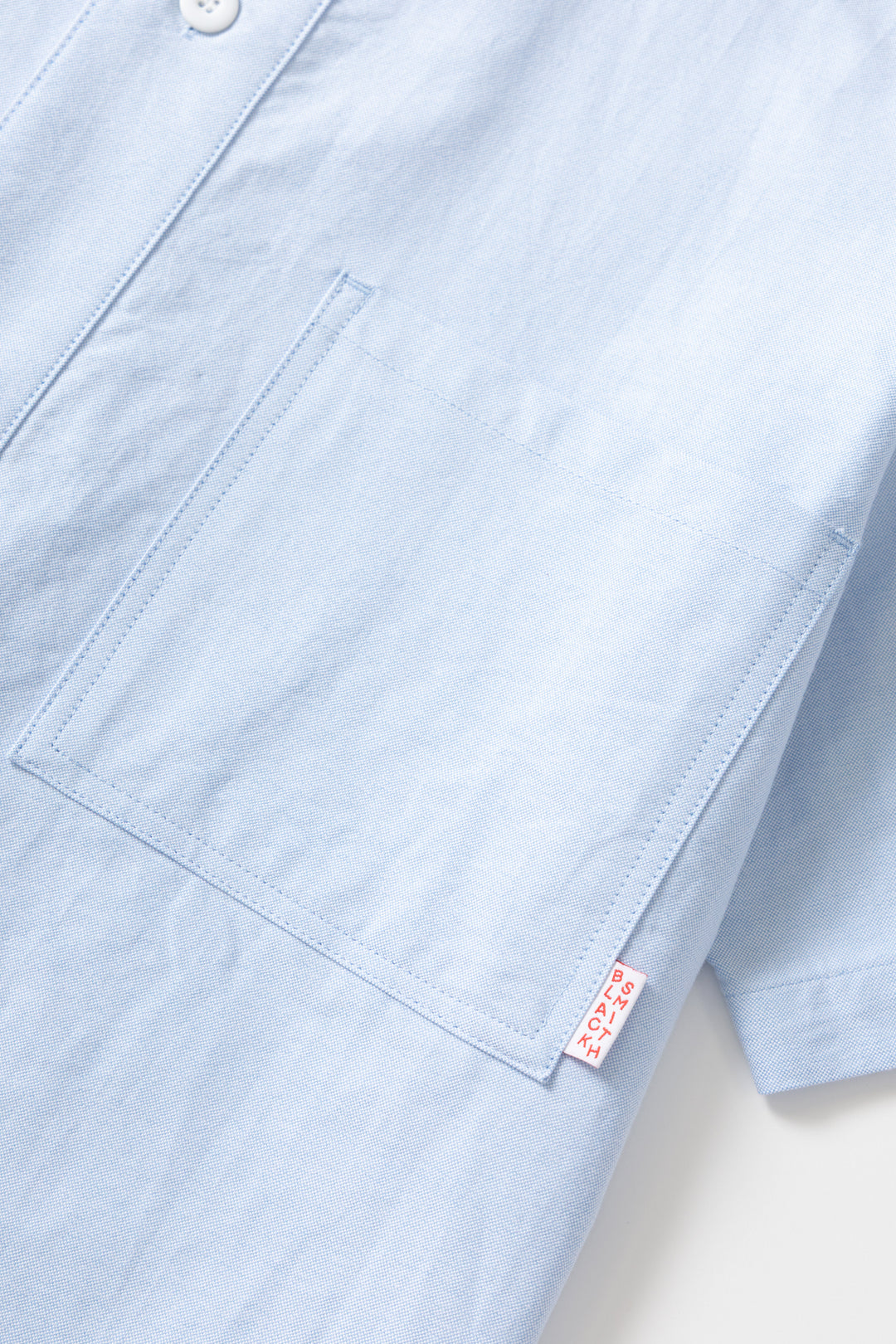 Blacksmith - 'Boxford' Short Sleeve Utility Shirt - Blue