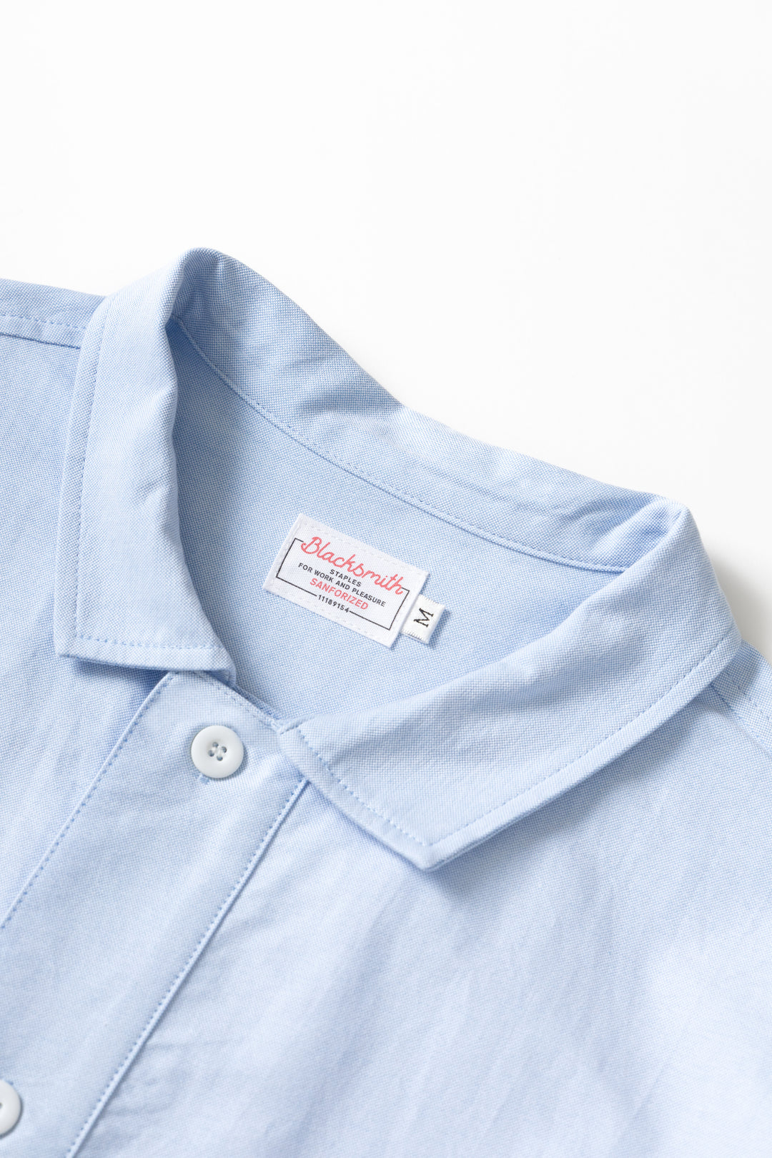 Blacksmith - 'Boxford' Short Sleeve Utility Shirt - Blue