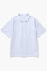 Blacksmith - 'Boxford' Short Sleeve Utility Shirt - Blue Stripe