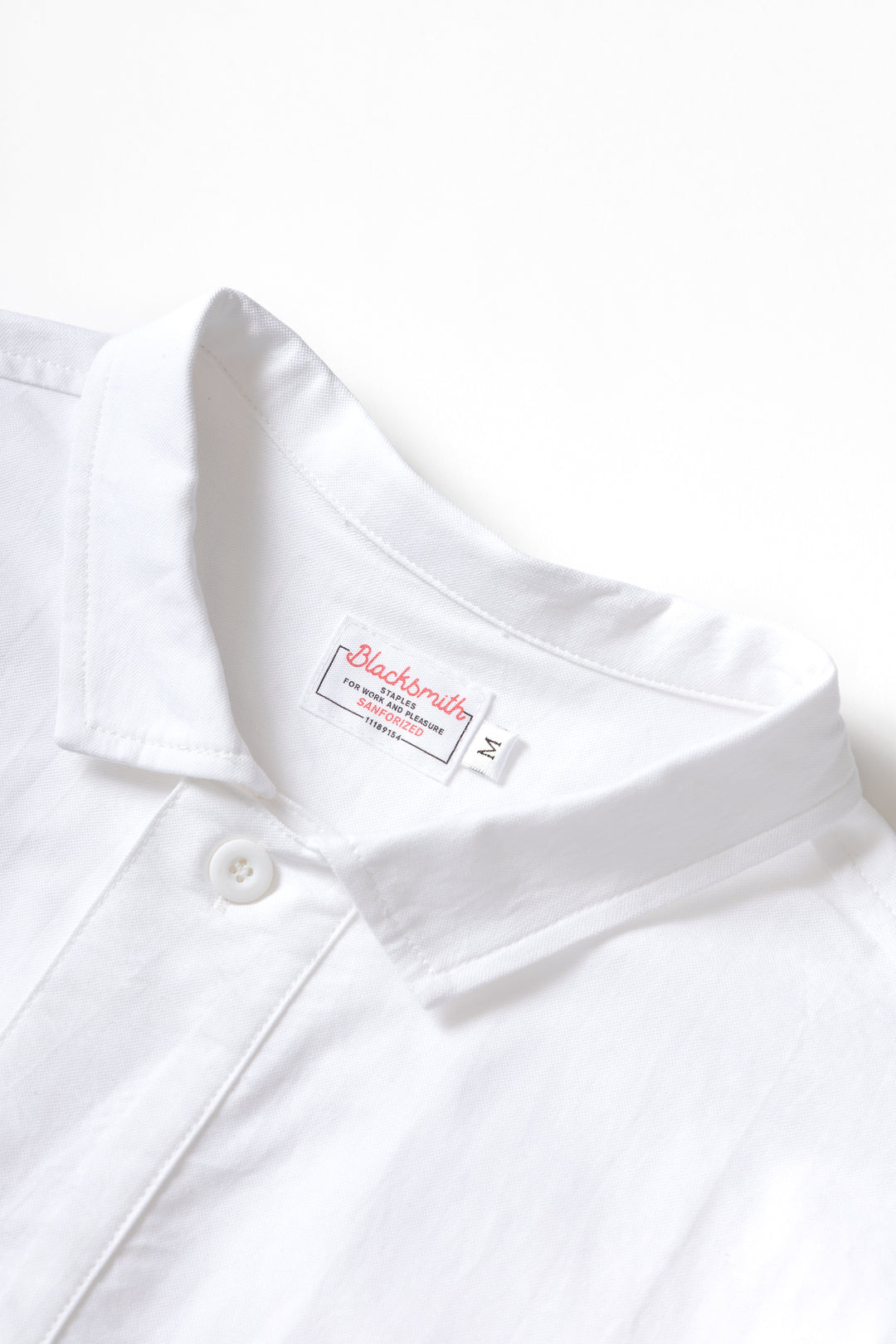 Blacksmith - 'Boxford' Short Sleeve Utility Shirt - White