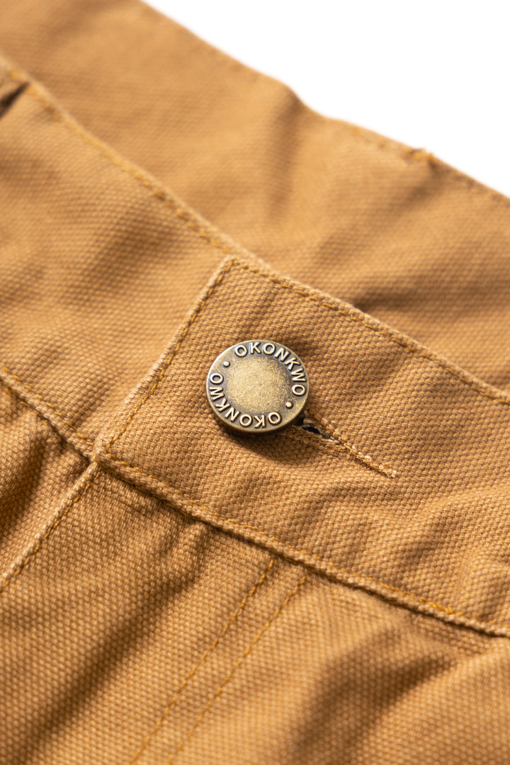 Okonkwo MFG - Aged Canvas Carpenter Shorts - Brown