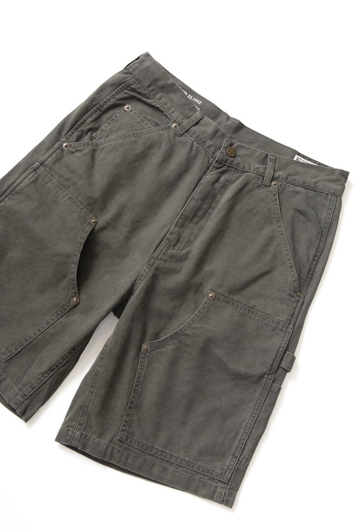 Okonkwo MFG - Aged Canvas Carpenter Shorts - Moss Green