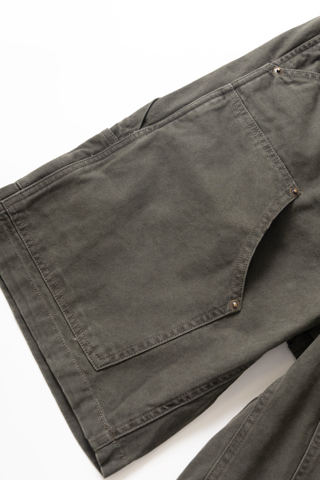 Okonkwo MFG - Aged Canvas Carpenter Shorts - Moss Green