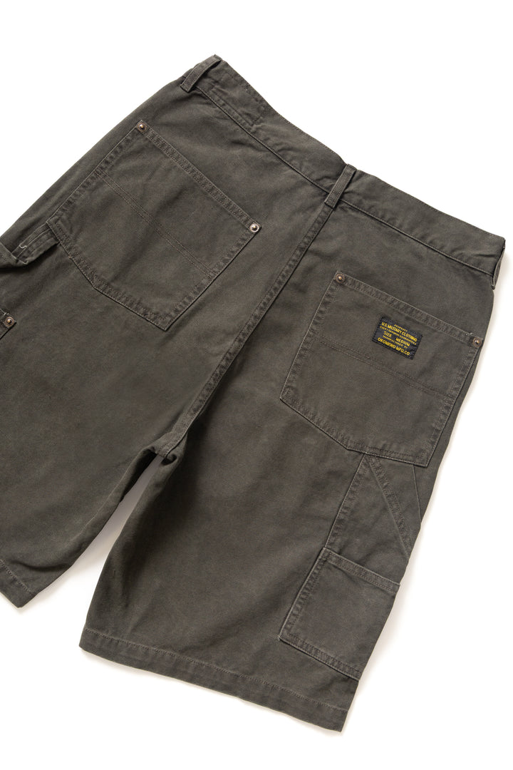 Okonkwo MFG - Aged Canvas Carpenter Shorts - Moss Green