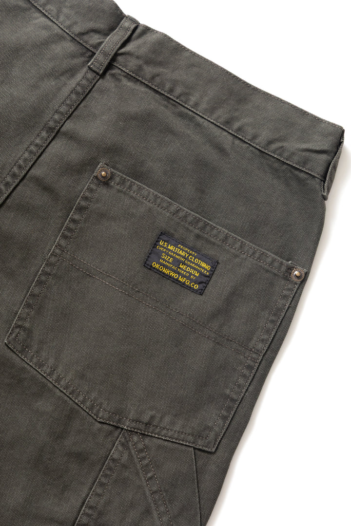 Okonkwo MFG - Aged Canvas Carpenter Shorts - Moss Green